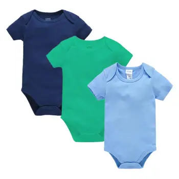 2022 3 adet / grup Bebek Erkek Giysileri Katı Kız Giyim Bodysuits Bebek Giysileri Unisex 0-24M Yenidoğan %100 % Pamuk Roupas de bebe